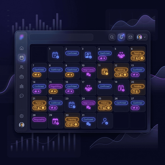 KOL Scheduling 智慧擋期管理儀表板 — 品牌與網紅協作平台